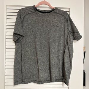 Eddie Bauer Gray Heathered Short Sleeve Tee